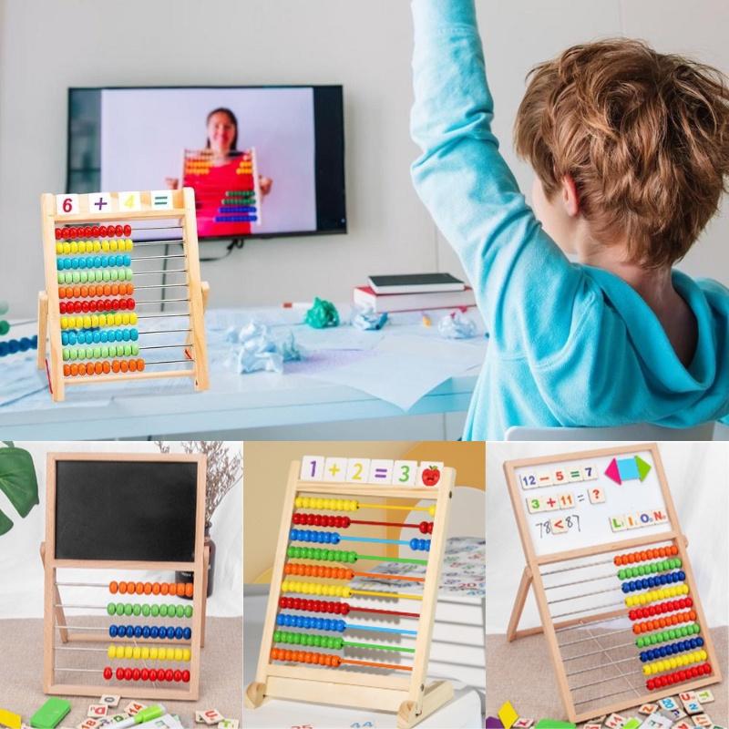 Educational Wooden Math Teaching Tool For Elementary Students Enhance Learning And Development Counting Beads Addition And Subtraction Tool Qm-521