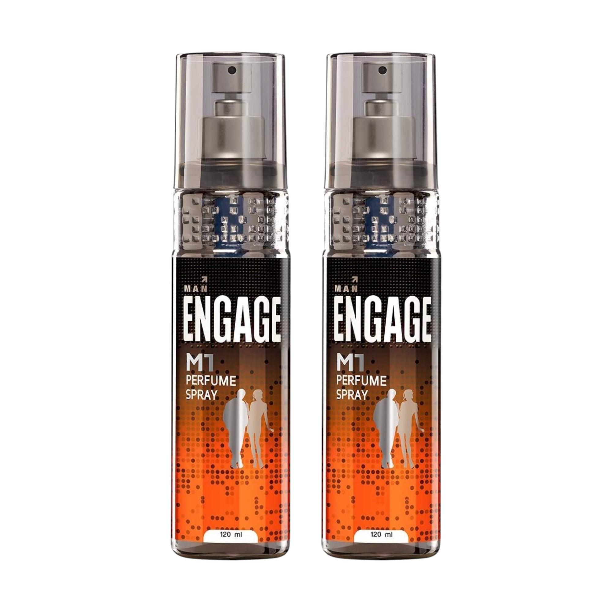 

Engage M1 Perfume Spray Citrus Woody Long Lasting Fragrance For Men 120ml Pack Of 2 Skin Friendly Everyday And Special Occasion Use
