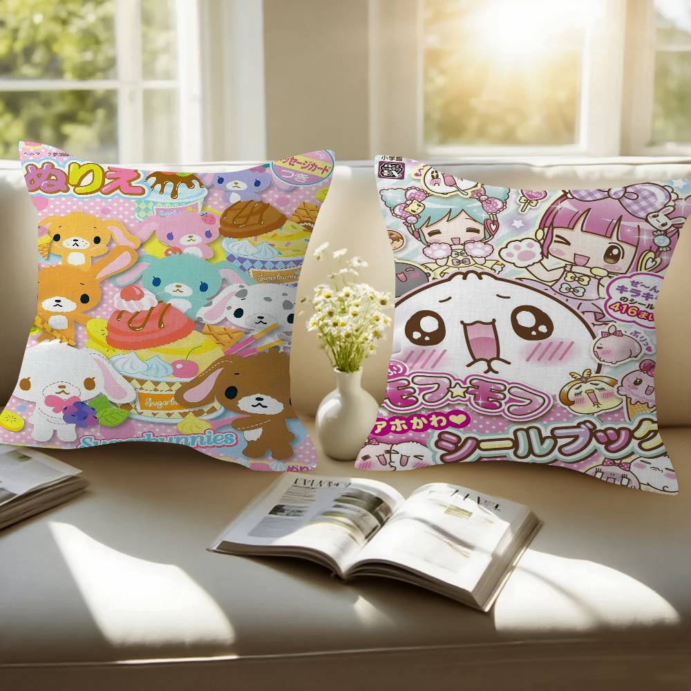 Sugarbunnies Anime Kawaii Movie Cushion Cover 30x50 Polyester Sofa Cushions Decorative Throw Pillows Home Decoration Pillowcover