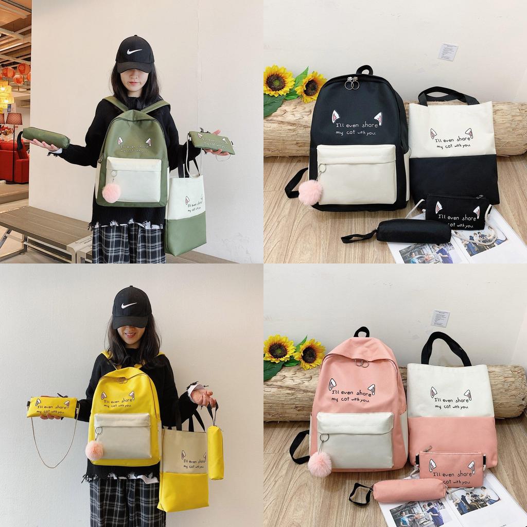 Minimalist Oxford Backpack For Middle School Girls With Waterproof Material And Spinal Protection