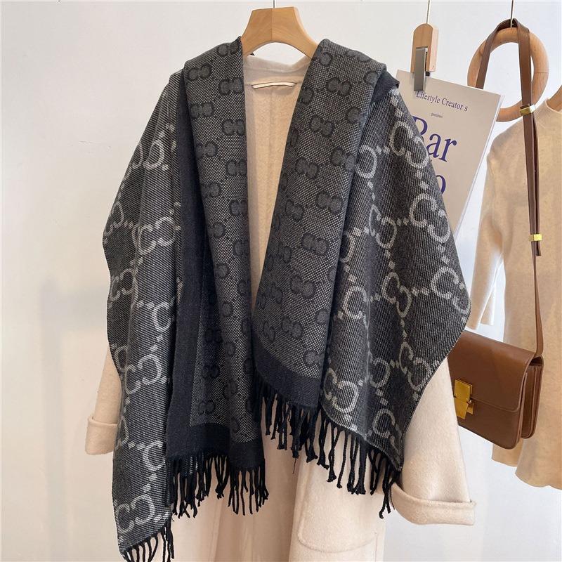 New imitation cashmere scarf women's winter versatile thickened cold scarf student windproof shawl