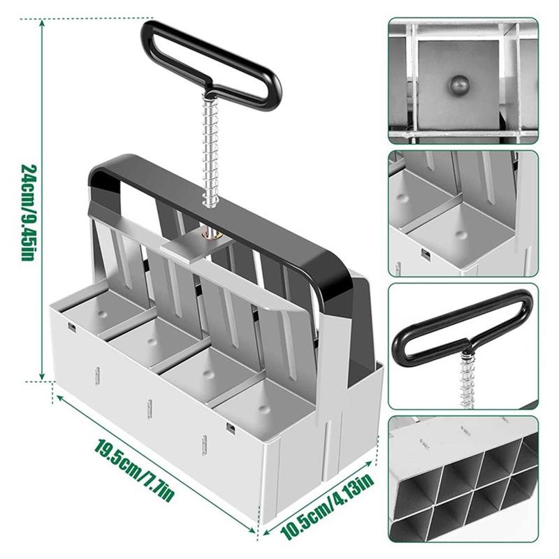 Promotion! Manual Soil Block Maker Double 1 Out 8 Soil Blocker Garden Tool Soil Block Maker Block Manufacturing Device