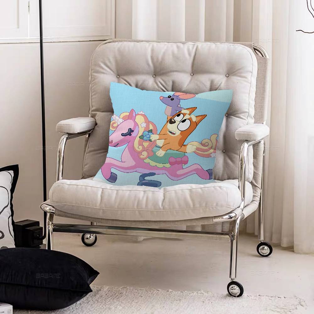 Cartoon B-Blueys Pillow Cushion Cover Pillowcase Living Room Sofa Home Decor