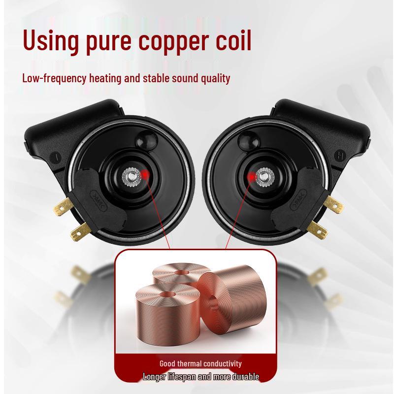 Fits Xiao Niu Electric Vehicle 12V Slim Waterproof Dustproof Snail Horn, Single to Double Conversion.