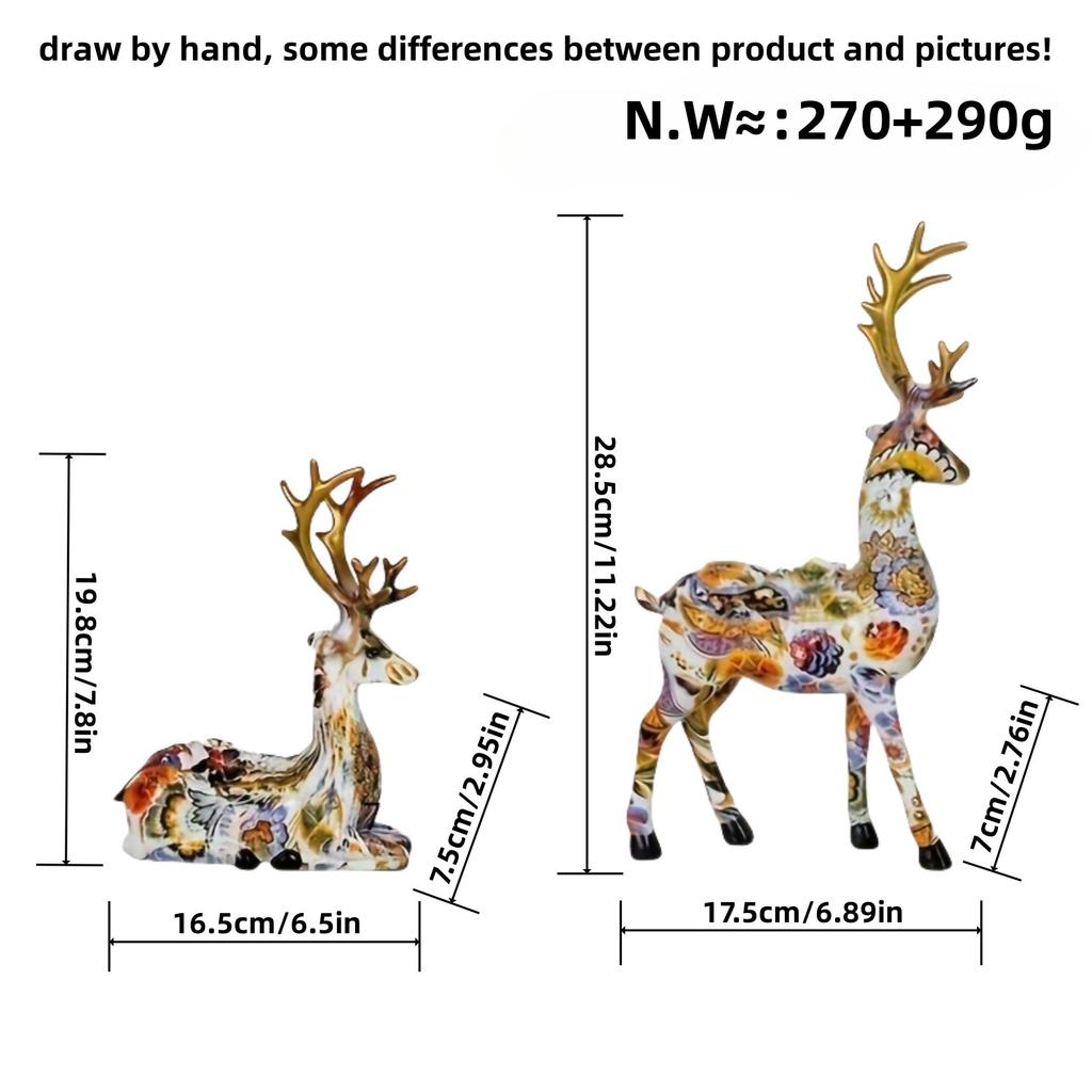 Modern Simple Resin Crafts Deer Ornaments Home Living Room Decoration Creative Opening Newlyweds Wedding Gifts