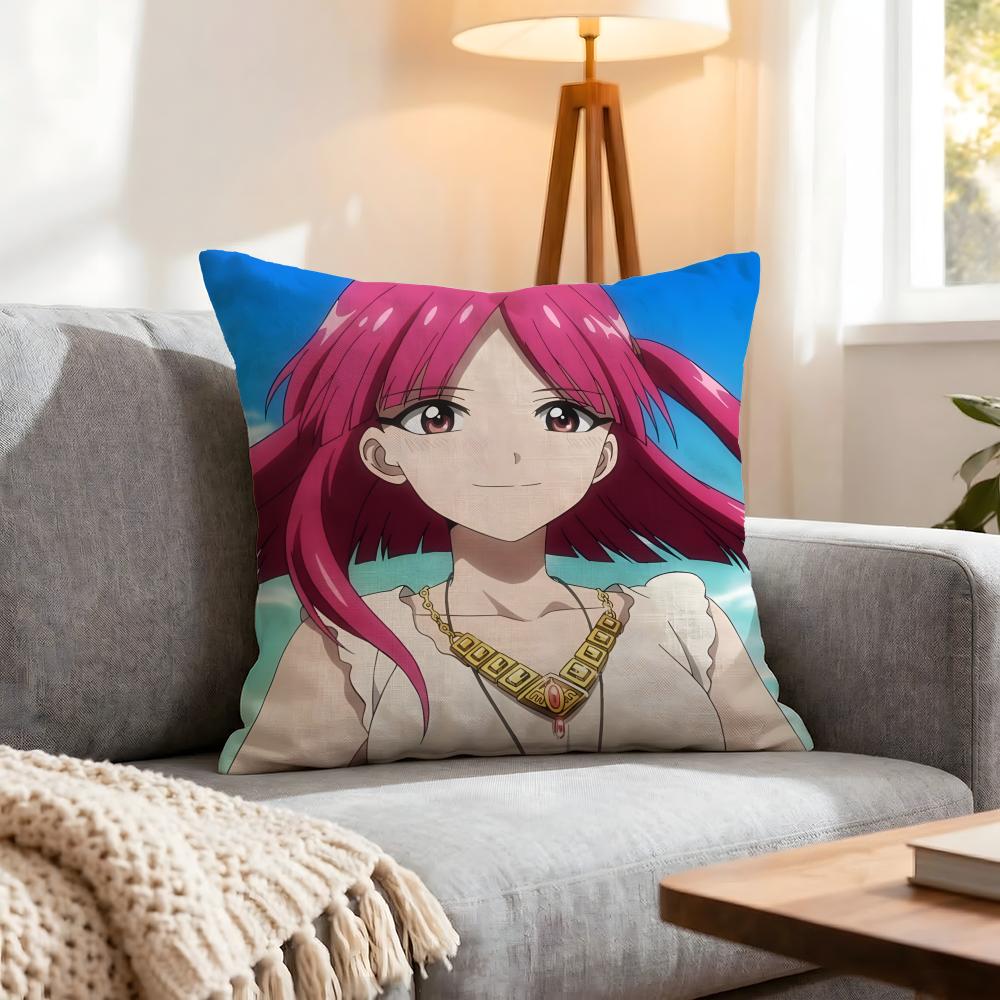 Magi The Labyrinth Of Magic Cushion Cover 1Pcs Decorative Covers Soft Cushion Case For Sofa Couch Decor 40X40 45X45 Pillowcases