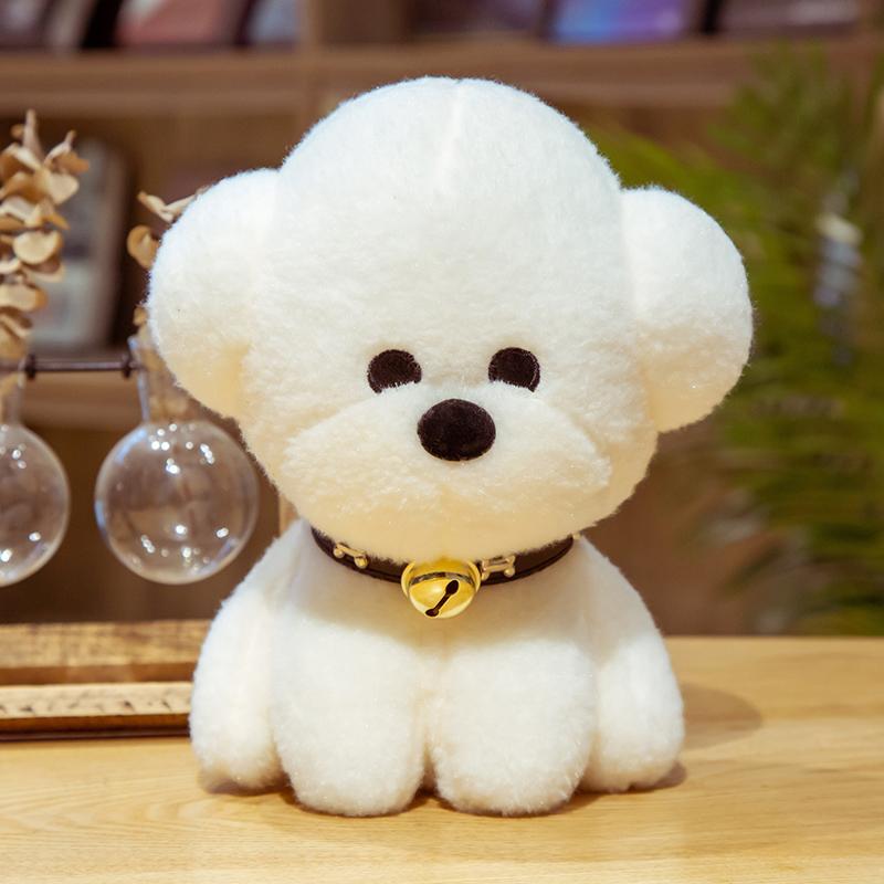 1Pcs 25Cm Simulation Bichon Frise Dog Plush Toy Cute Soft Stuffed Animal Toys Gift