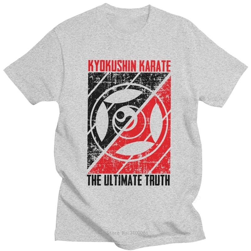 

Retro Grunge Male Kyokushin Karate T Shirt Short Sleeve Cotton Casual Tshirt Japanese Martial Art Karateka Gift Tee Top Apparel 4XL