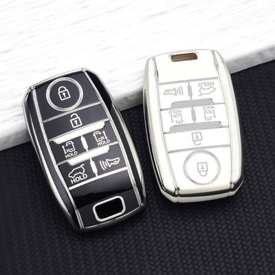 For Kia Sorento L580 Grand Carnival New Sedona Double Carnival Key Chain Parts 6 Buttons TPU Car Remote Key Case Cover Fob Shell