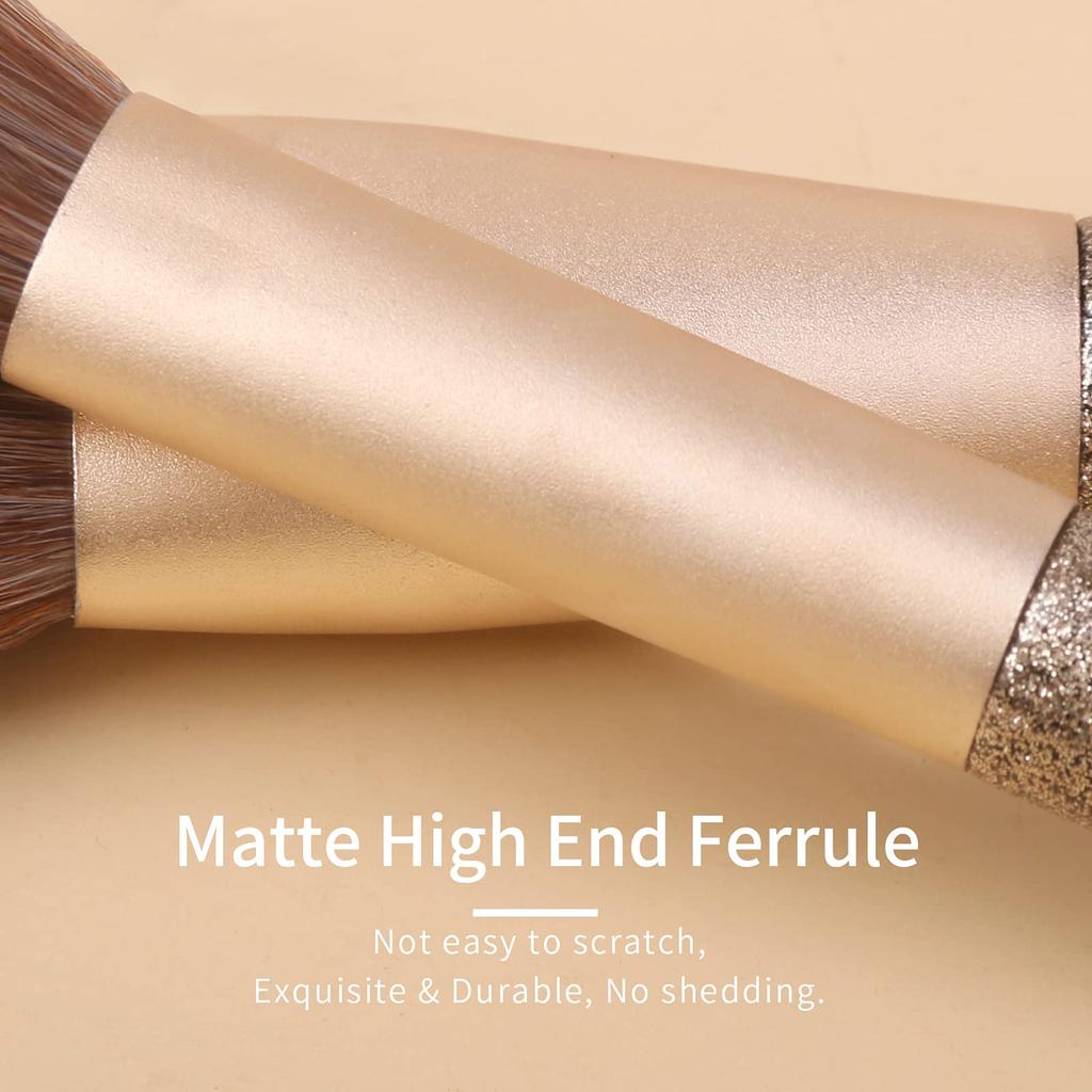 ENZO KEN Black and Gold Gorgeous Brush Set with Makeup Pouch