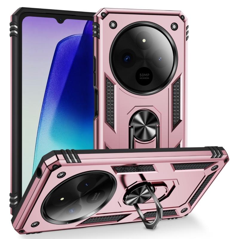 Pro Xiaomi Redmi 14C 4G Pouzdro Luxusní Brnění Magnetický Kovový Kroužek Pouzdro na Telefon pro Redmy 14C 14 C Redmi14C Stojan Držák Zadní Kryt