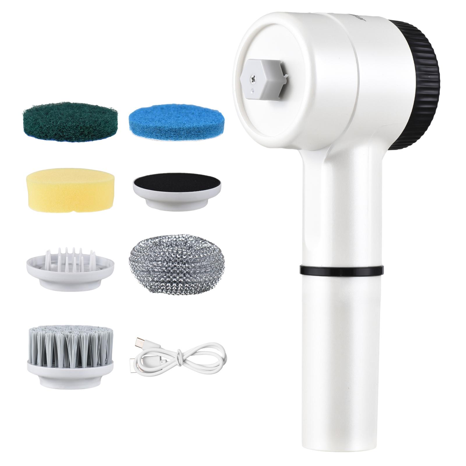 

5 Вт Электрическая щетка для чистки Портативная Универсальная Беспроводная Электрическая Вращающаяся Щетка 5-в-1 Инструмент для Чистки Стен Пола Плитки Кухни