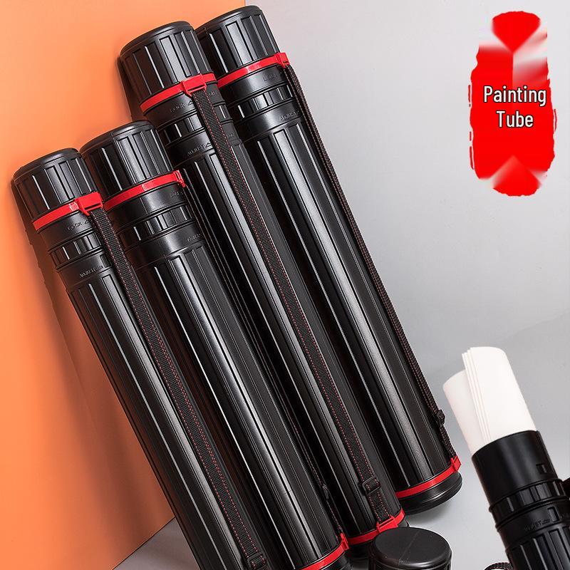 Retractable PVC Tube for Paintings & Posters with Moisture-Proof Storage and Zip Ties