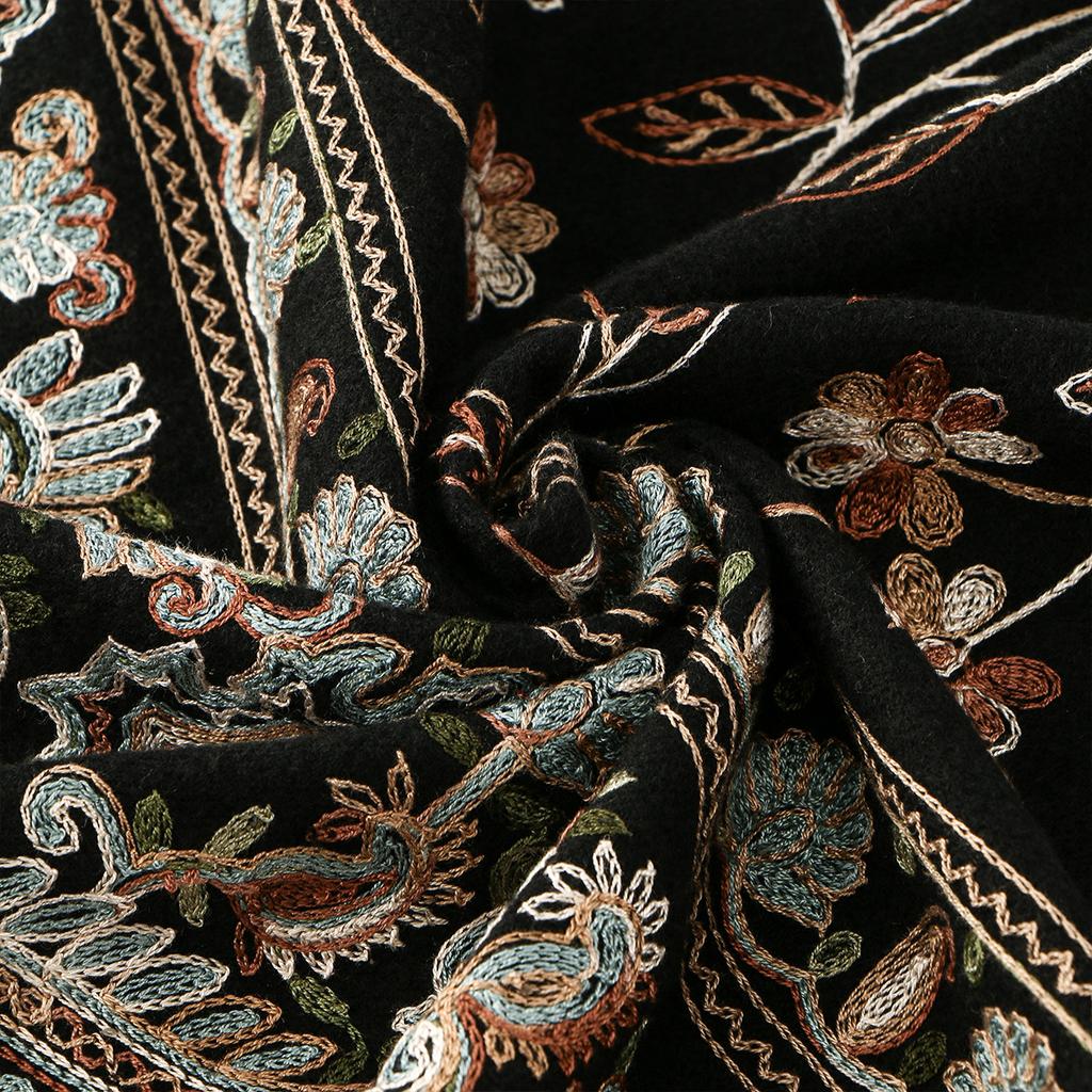 New - Bohemian Imitation Cashmere Embroidered Shawl Scarf Warm And Thickened Cold-Proof Outer Scarf Women