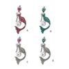 Fashionable Rhinestones Mermaids Lapel Pin with Dripping Oil Designs Contrast Accessory for Party Supplies Costumes