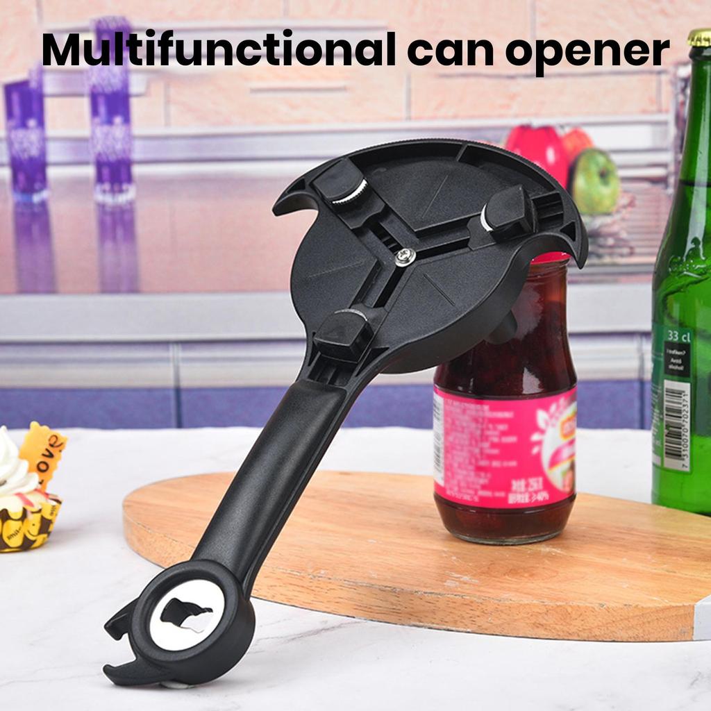 Easy Grip Jar Bottle Opener Even Pressure Labor-saving Simple Operation Can Opener Multifunctional Tool