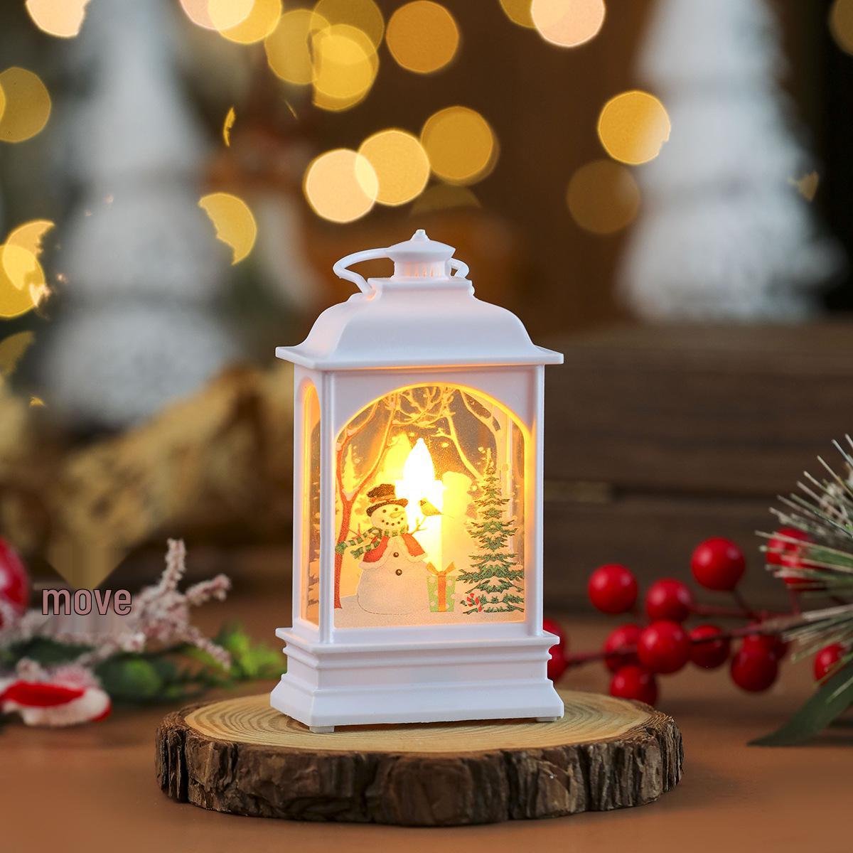 Christmas Lantern Candle Holder Ornament - Night Light Gift Décor