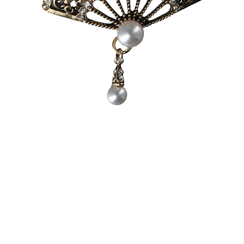 Oil Ancient Style Chinese Style Collar Pin Jewelry Accessories Enamel Fan Brooches Women Brooch