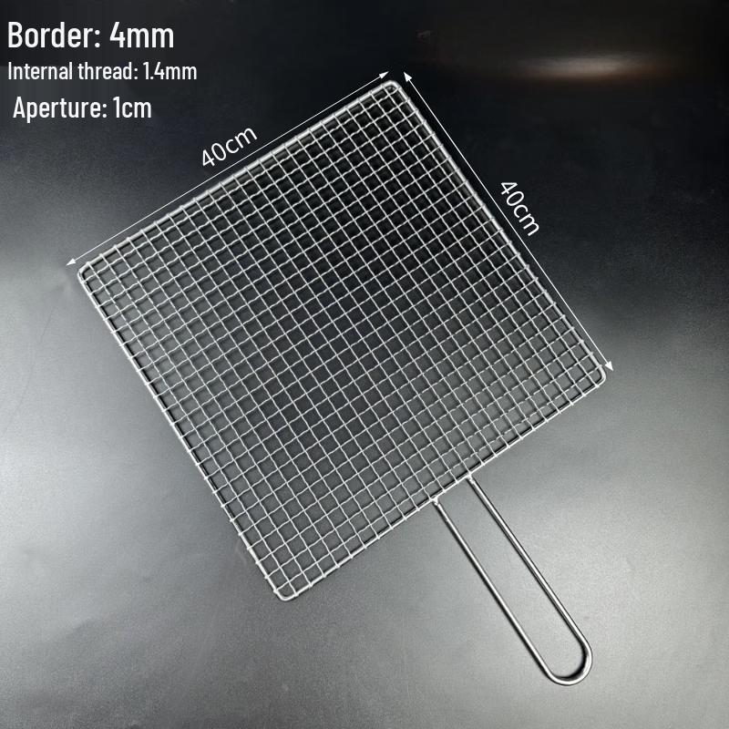 304 Stainless Steel BBQ Grill Net with Handle