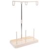 Sewing Machine Thread Stand Plastic Metal 3 Spools Holder Stitching For Embroidery Quilting Serger Pink