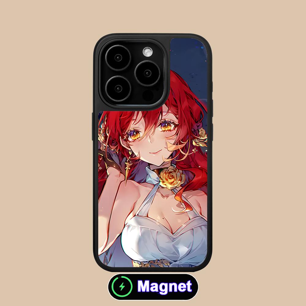HSR Himeko Matte Surface Magsafe Mobile Phone Case for iPhone 17 16 15 14 13 12 11 Air Pro Max Plus Colorful Cover