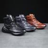 2021 European Autumn/Winter Trendy Men's Cowhide Platform Dad Shoes