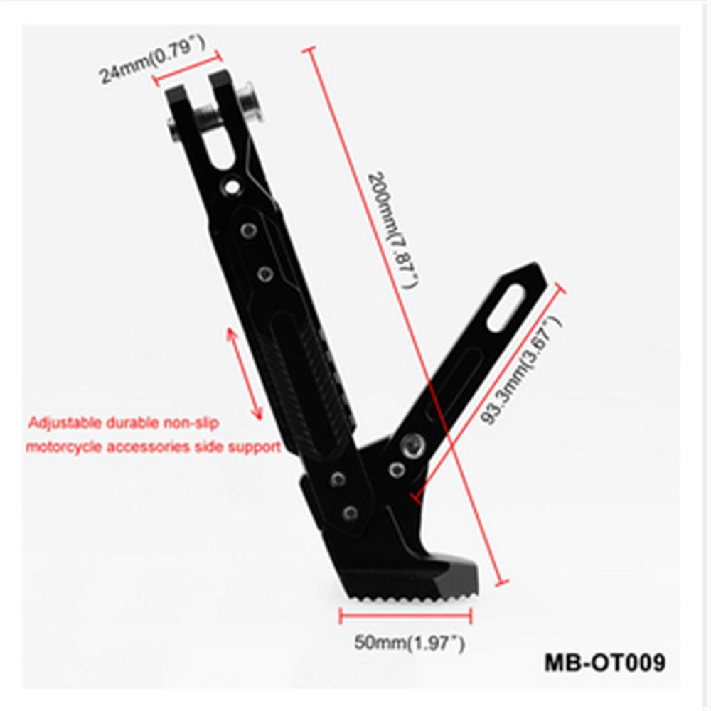 

Motorcycle Cnc Alloy Adjustable Side Tripod Holder Fall Protect Kickstand (Usa)