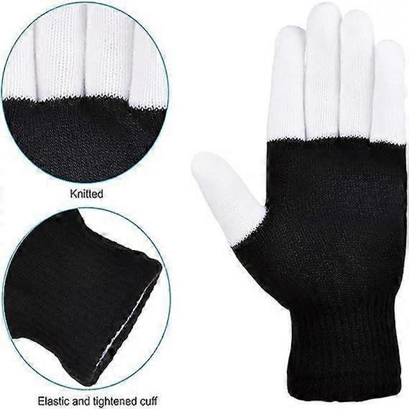 LED Flashing Gloves Finger Light Gloves with Multi Modes Colorful Light Up Warm Gloves