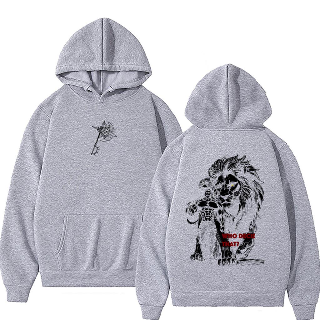 Hot Sale Anime The Seven Deadly Sins Hoodie Manga Lion's Sin of Pride Escanor Graphic Pullover Hoodies Fashion Streetwear