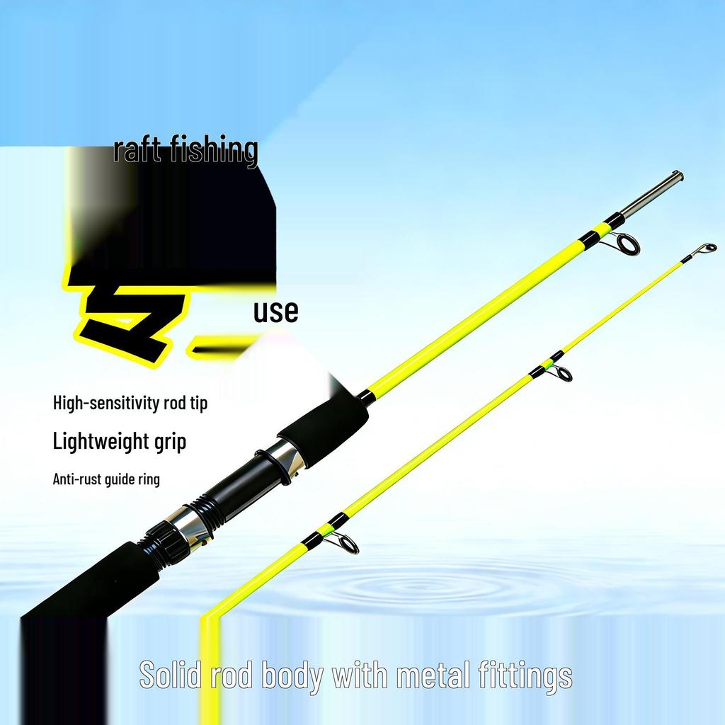 Solid Tip Fiberglass Streamer Fishing Rod: Ultra-Hard, Sturdy, Dedicated for Lure Fishing