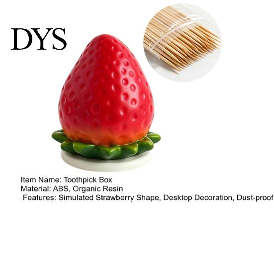 Kitchen Toothpick Organizer Simulated Strawberry Holder Home Office Tooth Picks Case Box Dispenser Storage Container Housewarming Gift Desktop