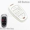Soft Tpu Car Key Fob Protector Skin Case Cover For Hyundai Sonata Tucson Santa Fe Hybrid Nx4   Remote 6 Buttons Keychain