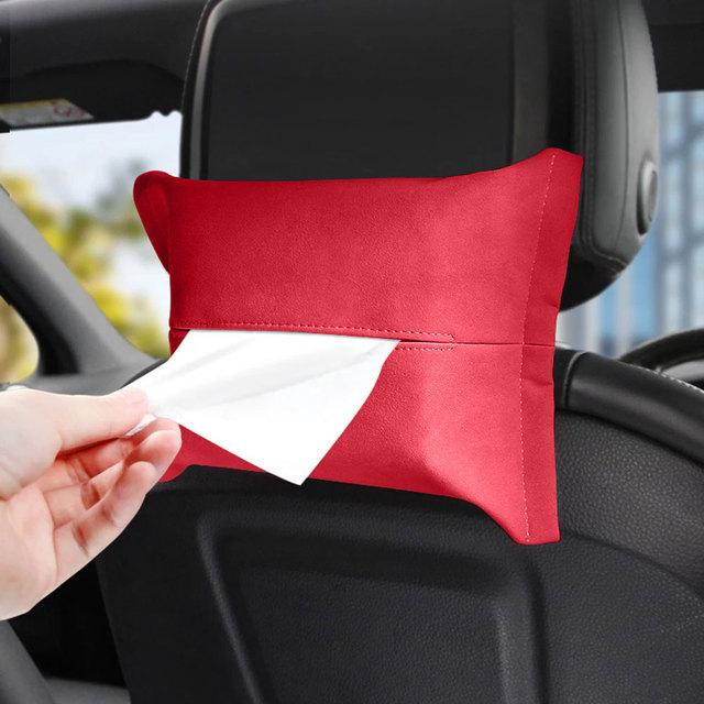Universal Car Tissue Storage Bag For Suzuki Volvo Tesla Skoda VW Volkswagen Smart Seat Subaru Ssangyong Vauxhall Car Accessories
