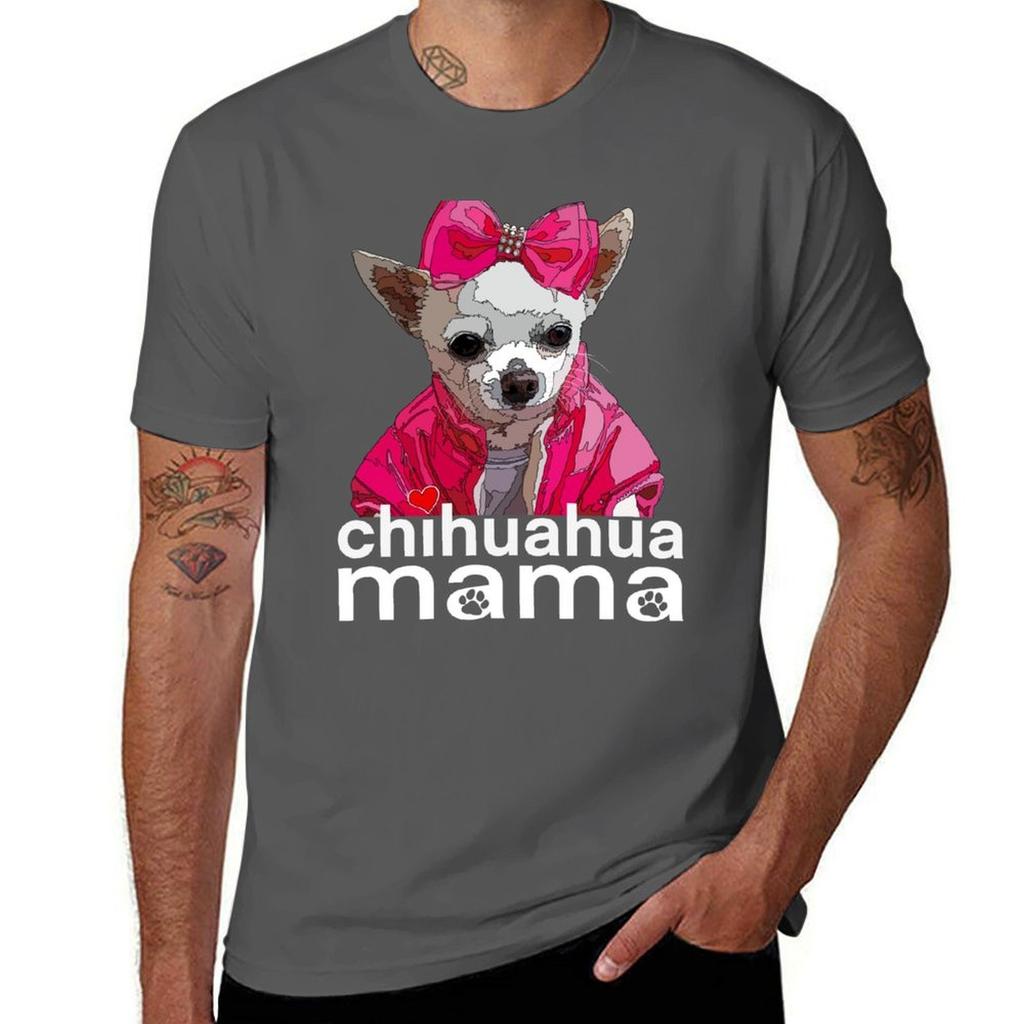 Lovely Chihuahua Mama With A Bow Tshirt Simple Print Design Tshirt