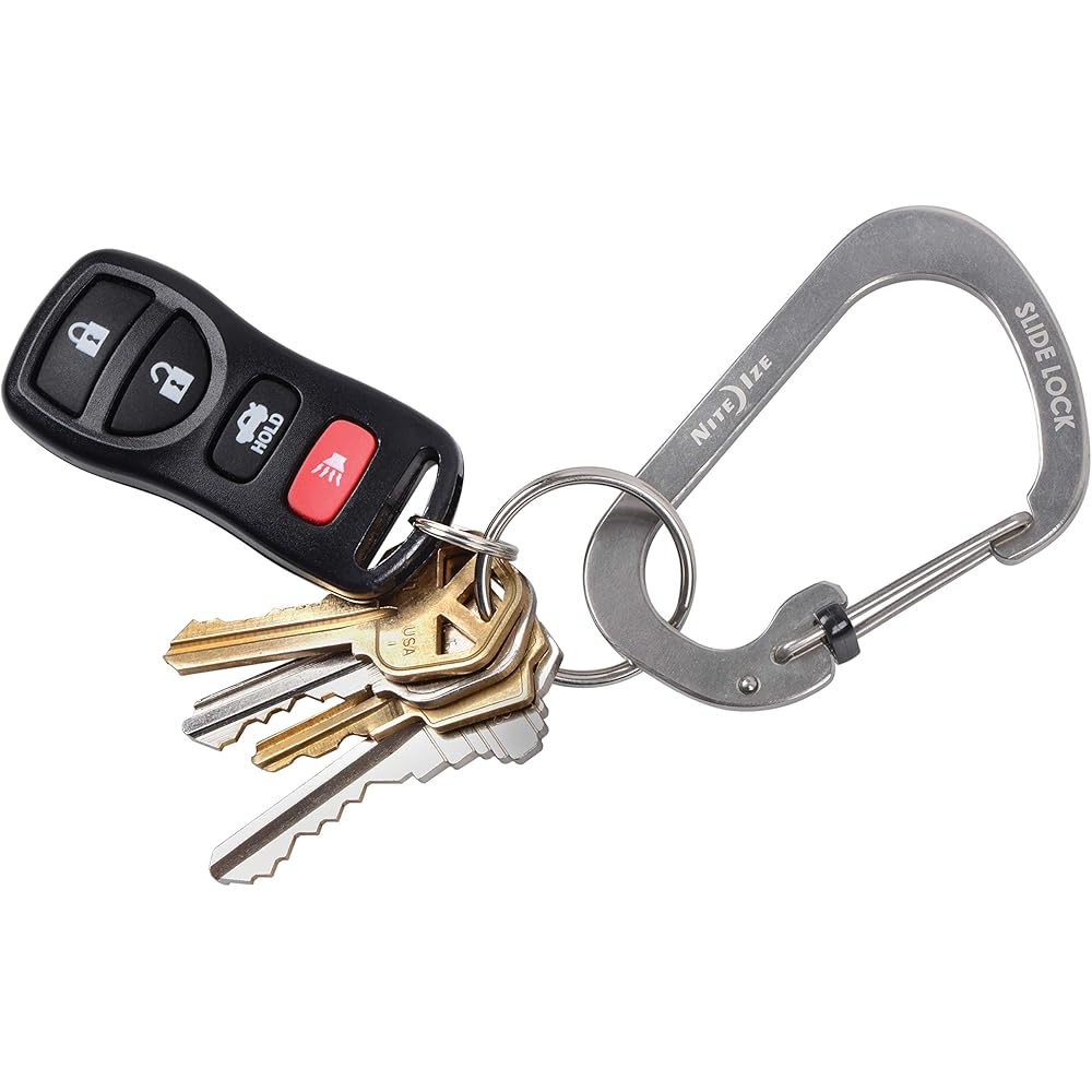 Nite Ize SlideLock Carabiner #4 Silver 4.5cm x 2.5cm Durable Clip Accessory