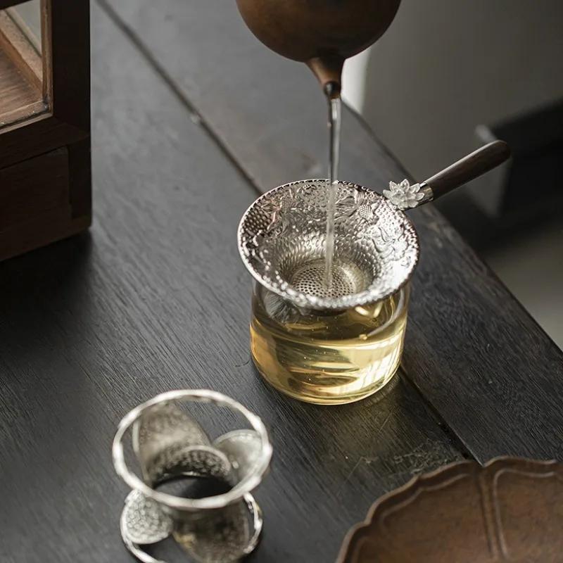 Metal Mesh Te Sil Rustfritt stål Filter Si Teware Blonder Te Drain Nyttig te Infusers Kjøkkentilbehør