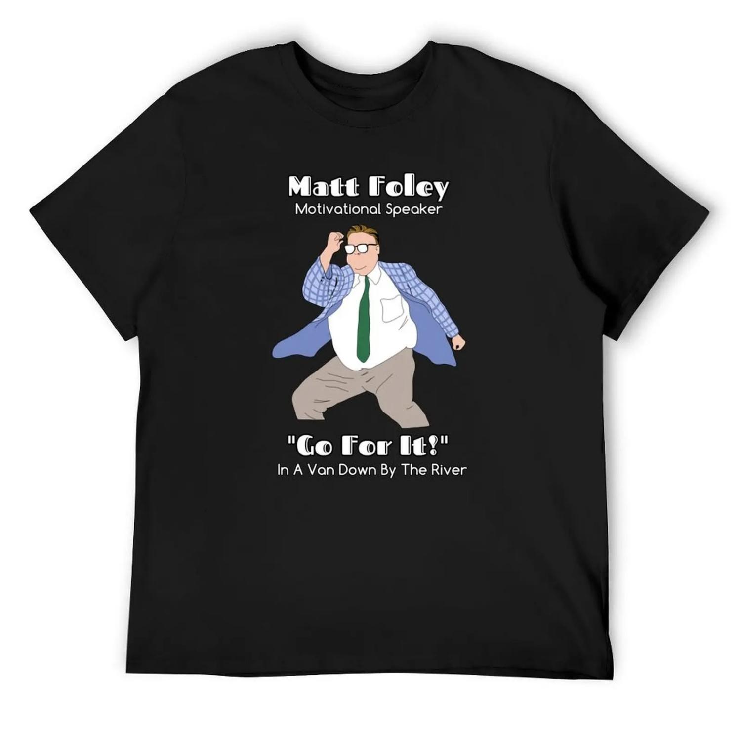 

Chris Farley Matt Foley Motivational Speaker T-Shirt cute clothes cotton graphic tees tshirts personalised mens funny t shirts S чёрный