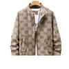 Trendy European Men's Letter Jacquard Jacket - Autumn New Arrivals, Versatile Canvas, Stand-up Collar, Korean Style