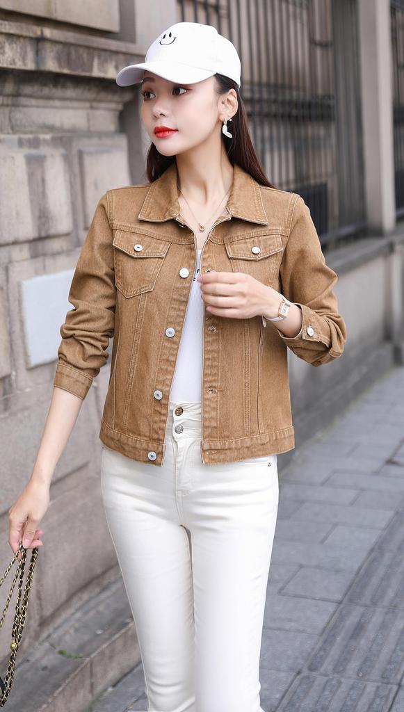 Hanmall Short Denim Loose Spring 10 Colors Women's Jacket, Oversized, Fit, Outfit,