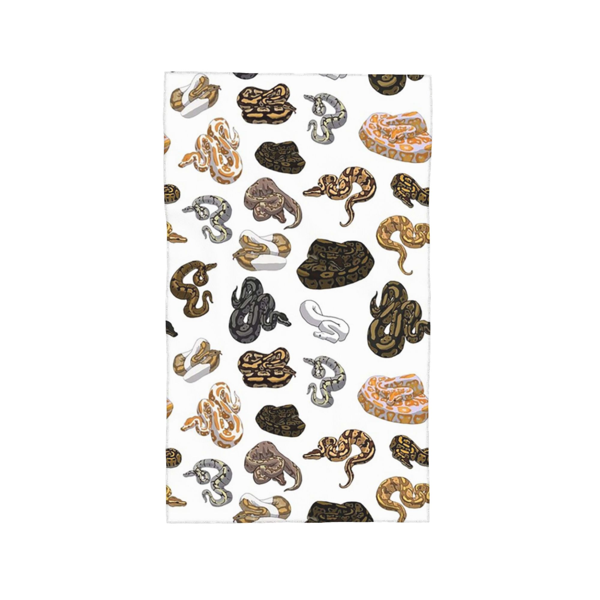 Ball Python Morph Snake Pattern Sleeveless Top Soft Face Towel Quick Dry Pool Bath Cotton Towels Absorbent W40*H60(CM)