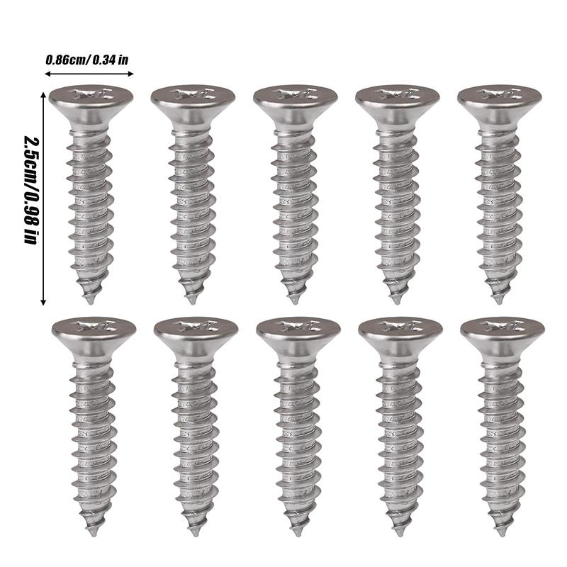 304 Stainless Steel Cross Recessed Countersunk Flat Head Tapping Screws for Wood Self-tapping Phillips Furniture Screw Fasteners