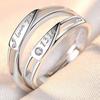 Adjustable Crown Diamond Couple Rings: Stylish Korean-Inspired Wedding Proposal Bands for Men and Women