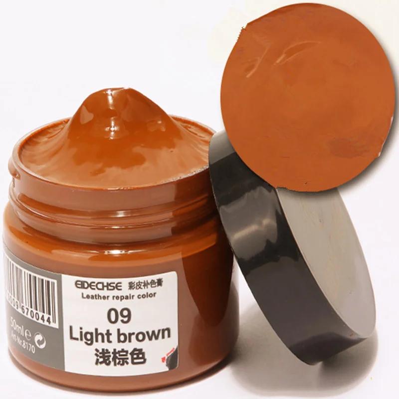 50ml Car Leather Paint Seat Care Liquid For Auto Leather Refurbish Repair Tool For Shoe Sofa Coats Holes Scratch Crack 20 Colors