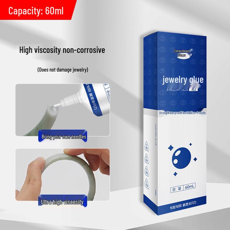 Jadeklister: Klar, spårlös lim för ringar, smycken, pärlor, örhängen, bärnsten och vax.