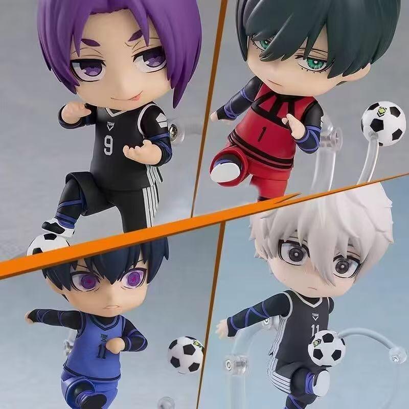 Blue Lock Anime Peripherie Q-Version Modell Nagi Seishiro Isagi Yoichi Mikage Reo PVC Actionfigur Sammlerstück Spielzeug Geschenk