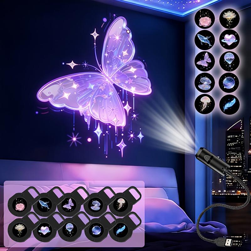 

Светодиодный проектор Звездное небо USB Светодиодный проектор Ночник-проектор Светодиодный проектор с 10 узорами Onesize