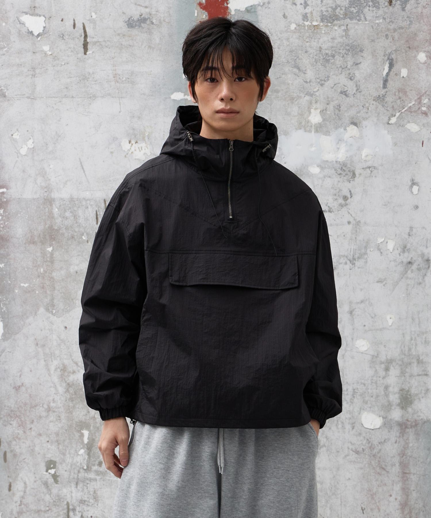 Agod Cover Pocket Hooded Anorak [Black]
