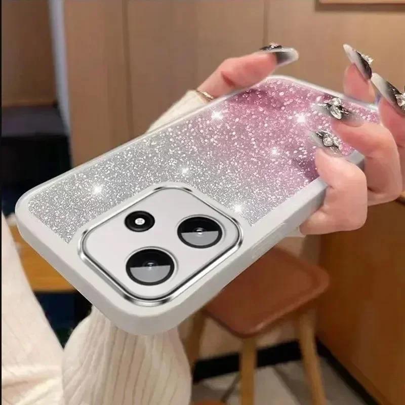 For Honor 400 Pro Glitter Gradient Soft Silicone Case For Honor 400 Pro 400 Lite Lens Camera Protetcor Shockproof Phone Cover
