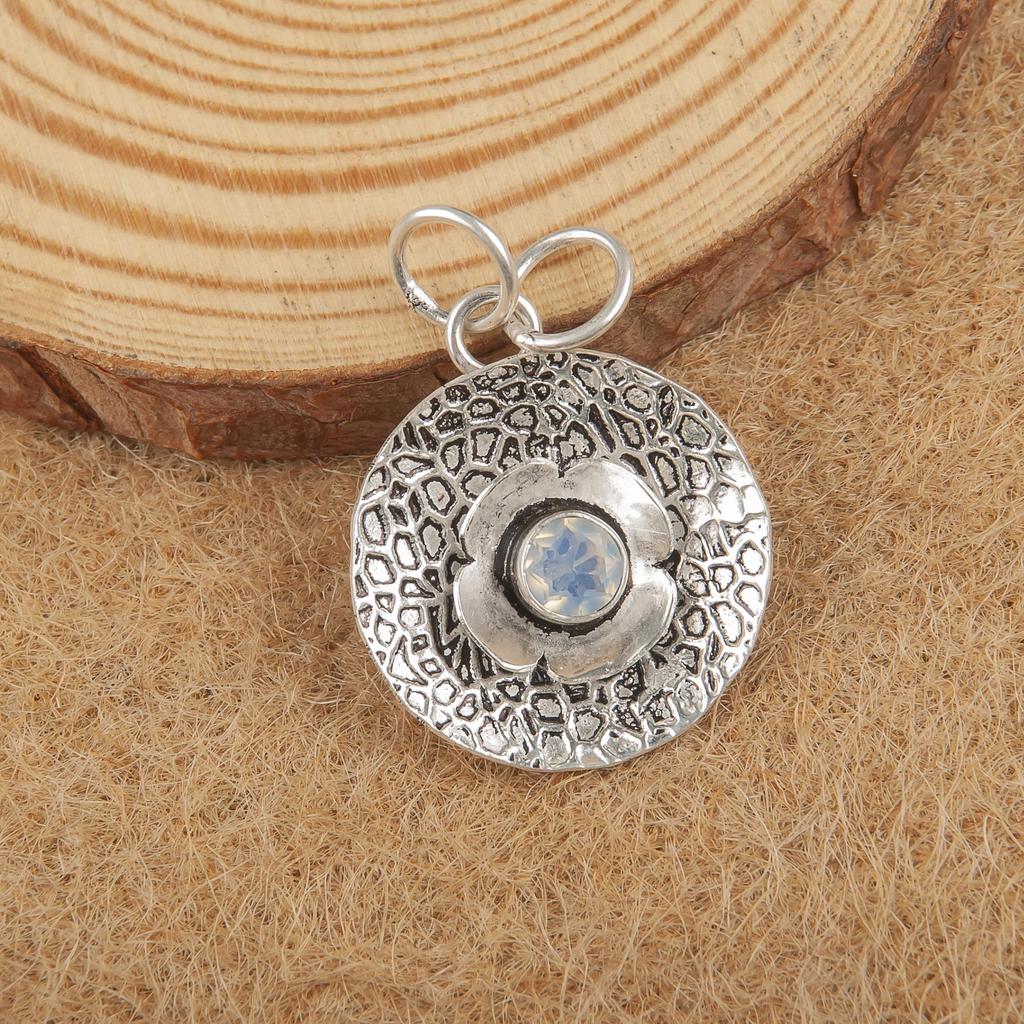 Milky Opal 925 Solid Sterling Silver Pendant, Handmade Gemstone Pendant Jewelry, Everyday Pendant Gifts For Wife