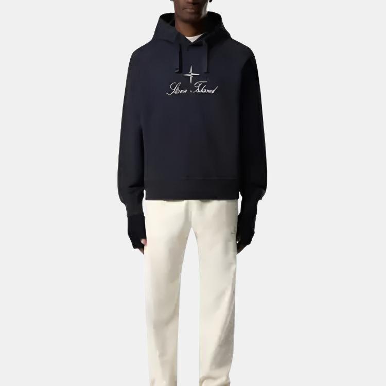 STONE ISLAND Holiday Limited Edition Series FW25 Logo Embroidered Loose Fit Casual Drawstring Hoodie Unisex Hoodies K2S156100074S00H5-V0026